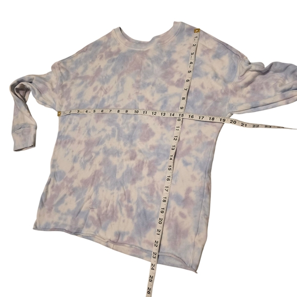 GreenTea Blue Purple Tie Dye Crewneck Sweater S - Picture 4 of 6